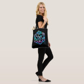 RPG Dice Dragon | Holo Retro Tafelblad Roleplayer Tote Bag (Op model)