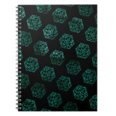 RPG Dice | Emerald Fantasy Tabletop Gamer Campaign Notitieboek (Voorkant)