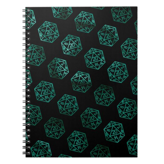 RPG Dice | Emerald Fantasy Tabletop Gamer Campaign Notitieboek (Voorkant)