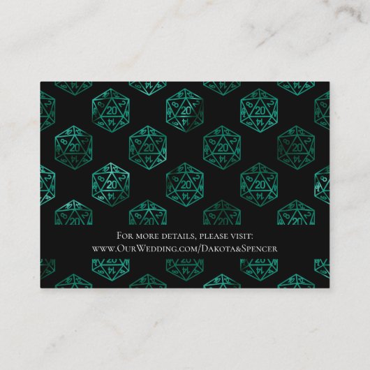 RPG Dice | Emerald Fantasy Tabletop Gamer Details Informatiekaartje (Achterkant)