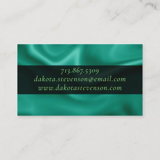 RPG Dice | Emerald Fantasy Tafelblad Gamer Brandin Visitekaartje (Achterkant)