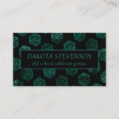 RPG Dice | Emerald Fantasy Tafelblad Gamer Brandin Visitekaartje (Voorkant)