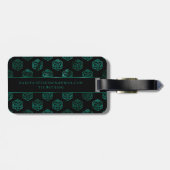 RPG Dice | Emerald Fantasy Tafelblad Gamer Custom Bagagelabel (Achterkant horizontaal)