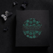 RPG Dice | Emerald Fantasy Tafelblad Gamer Custom Ronde Sticker