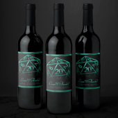 RPG Dice | Emerald Fantasy Tafelblad Gamer Custom Wijn Etiket