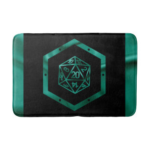 RPG Dice Emerald Fantasy tafelblad Retro Gamer Badmat