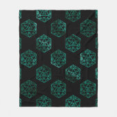 RPG Dice | Emerald Fantasy tafelblad Retro Gamer Fleece Deken (Voorkant)