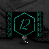 RPG Dice | Emerald Fantasy tafelblad Retro Gamer Kaart