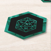 RPG Dice | Emerald Fantasy tafelblad Retro Gamer Kartonnen Onderzetters (Schuin)