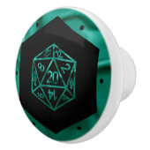 RPG Dice | Emerald Fantasy tafelblad Retro Gamer Keramische Knop (Rechts)