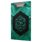 RPG Dice | Emerald Fantasy tafelblad Retro Gamer Klembord (Links)