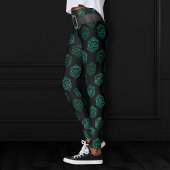 RPG Dice | Emerald Fantasy tafelblad Retro Gamer Leggings