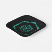 RPG Dice | Emerald Fantasy tafelblad Retro Gamer Papieren Bordje (Gebogen)