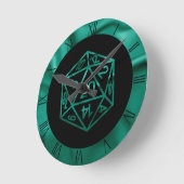 RPG Dice | Emerald Fantasy tafelblad Retro Gamer Ronde Klok (Hoek)