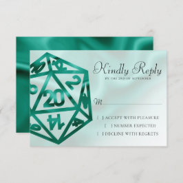 RPG Dice | Emerald Fantasy tafelblad Retro Gamer RSVP Kaartje