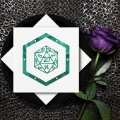 RPG Dice | Emerald Fantasy tafelblad Retro Gamer Servet