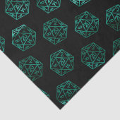 RPG Dice | Emerald Fantasy tafelblad Retro Gamer Tissuepapier (Detail)