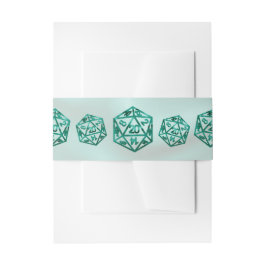 RPG Dice | Emerald Fantasy tafelblad Retro Gamer Uitnodigingen Wikkel