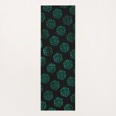 RPG Dice | Emerald Fantasy tafelblad Retro Gamer Yogamat (Achterkant)