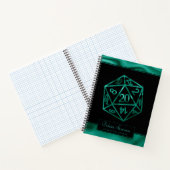 RPG Dice | Emerald Tabletop PnP Gamer Graph Paper Notitieboek (Binnen)