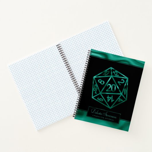 RPG Dice | Emerald Tabletop PnP Gamer Graph Paper Notitieboek (Binnen)