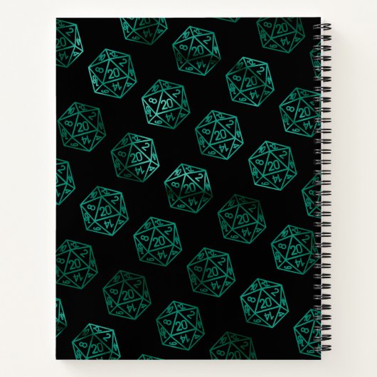 RPG Dice | Emerald Tabletop PnP Gamer Graph Paper Notitieboek (Achterkant)