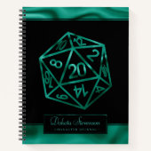 RPG Dice | Emerald Tabletop PnP Gamer Graph Paper Notitieboek (Voorkant)