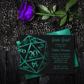 RPG Dice | Emerald Tabletop Retro Gamer Afstuderen Kaart