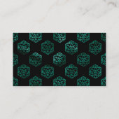 RPG Dice | Emerald Tabletop Retro Gamer Receptie Informatiekaartje (Achterkant)