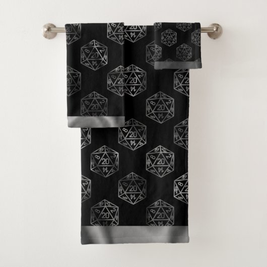 RPG Dice | Fantasy Old School Tafelblad Retro Game Bad Handdoek (Insitu)