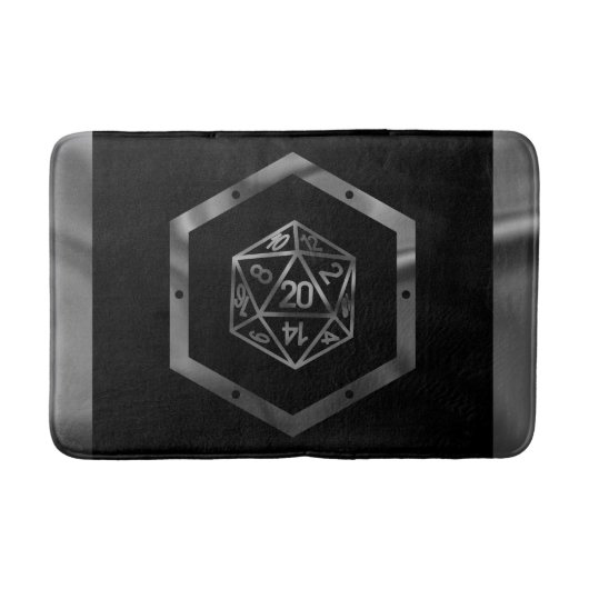 RPG Dice | Fantasy Old School Tafelblad Retro Game Badmat (Voorkant)