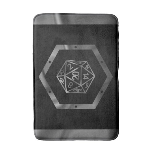 RPG Dice | Fantasy Old School Tafelblad Retro Game Badmat (Voorkant Verticaal)