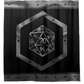 RPG Dice | Fantasy Old School Tafelblad Retro Game Douchegordijn (Voorkant)