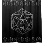 RPG Dice | Fantasy Old School Tafelblad Retro Game Douchegordijn (Voorkant)