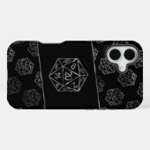 RPG Dice | Fantasy Old School Tafelblad Retro Game iPhone Hoesje (Achterkant horizontaal)