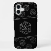 RPG Dice | Fantasy Old School Tafelblad Retro Game iPhone Hoesje (Achterkant)