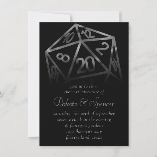 RPG Dice | Fantasy Old School Tafelblad Retro Game Kaart (Voorkant)