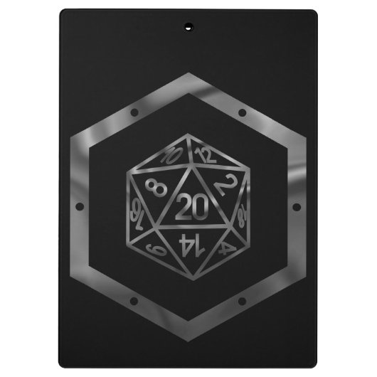 RPG Dice | Fantasy Old School Tafelblad Retro Game Klembord (Achterkant)