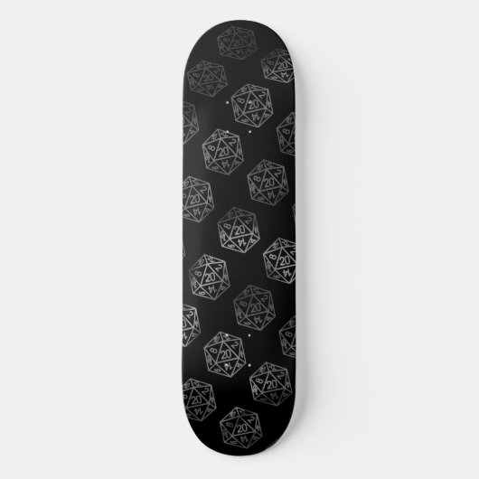 RPG Dice | Fantasy Old School Tafelblad Retro Game Persoonlijk Skateboard (Voorkant)