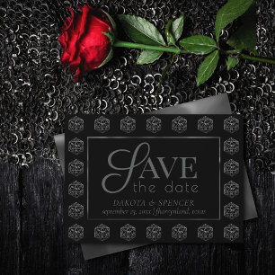 RPG Dice   Fantasy Old School Tafelblad Retro Game Save The Date