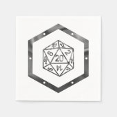 RPG Dice | Fantasy Old School Tafelblad Retro Game Servet (Voorkant)