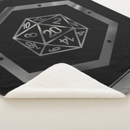 RPG Dice | Fantasy Old School Tafelblad Retro Game Sherpa Deken (3/4)