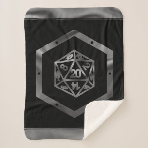 RPG Dice Fantasy Old School Tafelblad Retro Game Sherpa Deken