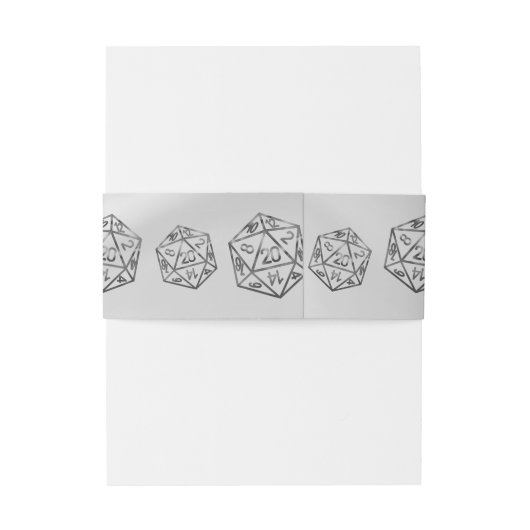 RPG Dice | Fantasy Old School Tafelblad Retro Game Uitnodigingen Wikkel (Achterkant Voorbeeld)