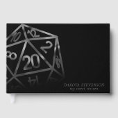 RPG Dice | Fantasy Retro Tafelblad PnP Gamer Custo Gastenboek (Voorkant)