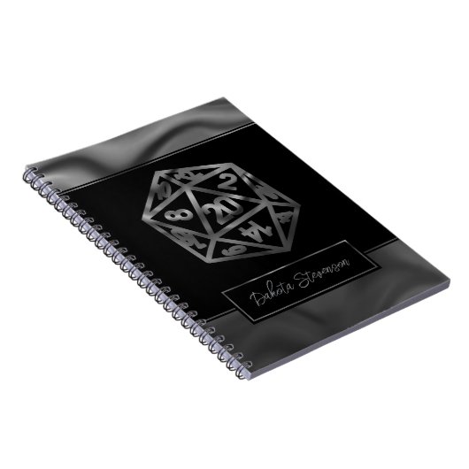 RPG Dice | Fantasy Tabletop Gamer Custom Character Notitieboek (Rechterzijde)