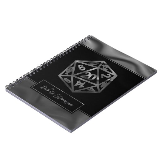 RPG Dice | Fantasy Tabletop Gamer Custom Character Notitieboek (Linkerzijde)