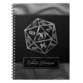 RPG Dice | Fantasy Tabletop Gamer Custom Character Notitieboek (Voorkant)
