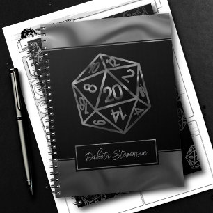 RPG Dice Fantasy Tabletop Gamer Custom Character Notitieboek