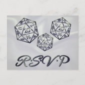RPG Dice | Fantasy Tabletop Gamer Dice Event RSVP Uitnodiging Briefkaart (Voorkant)